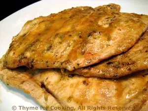 Soy Sauce/Mustard Turkey Cutlets Grilled