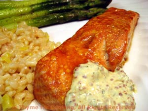 Glazed Salmon with Tarragon Mustard