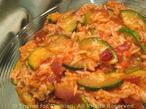 Tomato Scented Basmati Rice with Courgette (Zucchini)