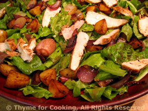 Chicken Salad with Roasted Potatoes, Shallots and Onions