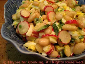 White Bean (Cannellini) and Radish Salad