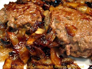 Beef Patties with Caramelized Onions