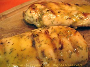 Grilled Chicken Breasts with Honey Mustard Glaze