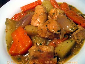 Chicken Breasts with with chunks of Root Vegetables and 