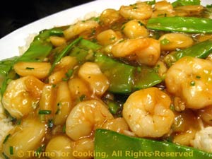 Stir-fried Shrimp with Snow Peas 