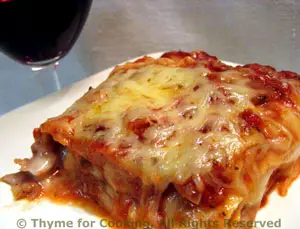 Prosciutto, Pimiento and Chevre Lasagna