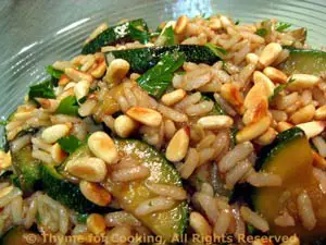 Oriental Courgette (Zucchini) and Brown Rice Salad