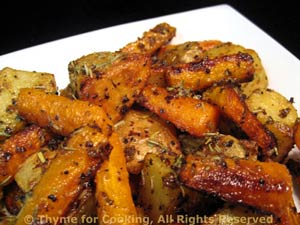 Grilled Carrots and Potatoes Dijon