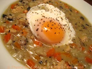 Chicken Mushroom Chowder with egg