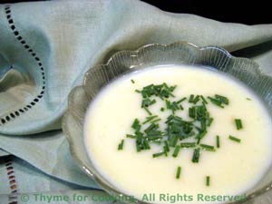 Vichyssoise (Cold Potato and Leek Soup)